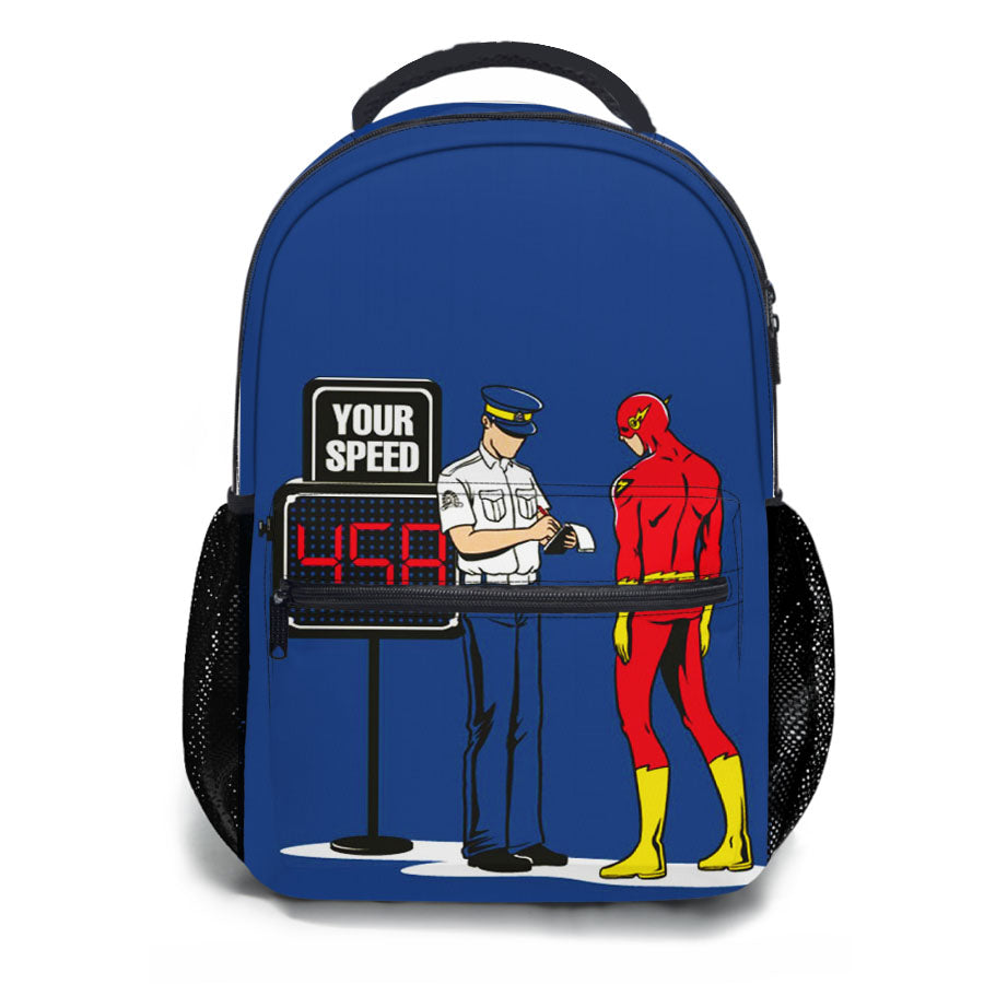 The Flash Speeding Ticket School Backpacks