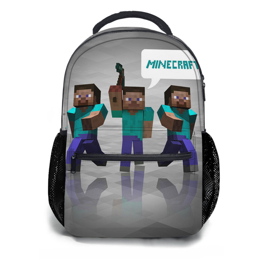 Three Minecraft Game School Backpacks