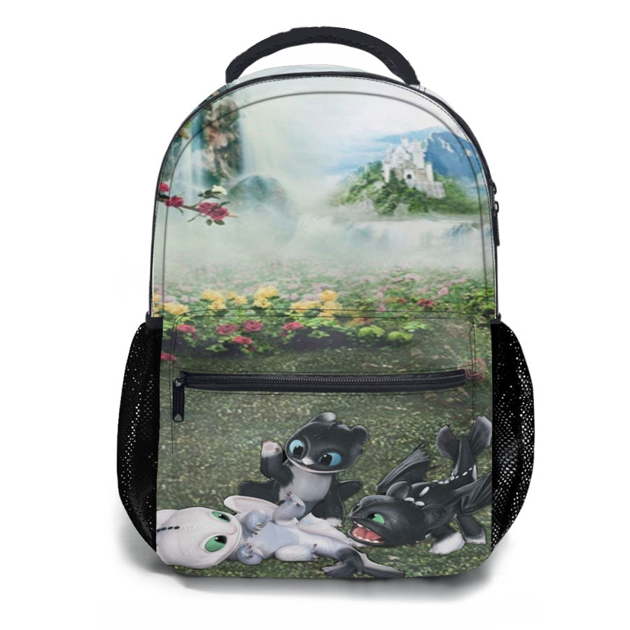 Toothless Babies In The Garden School Backpacks