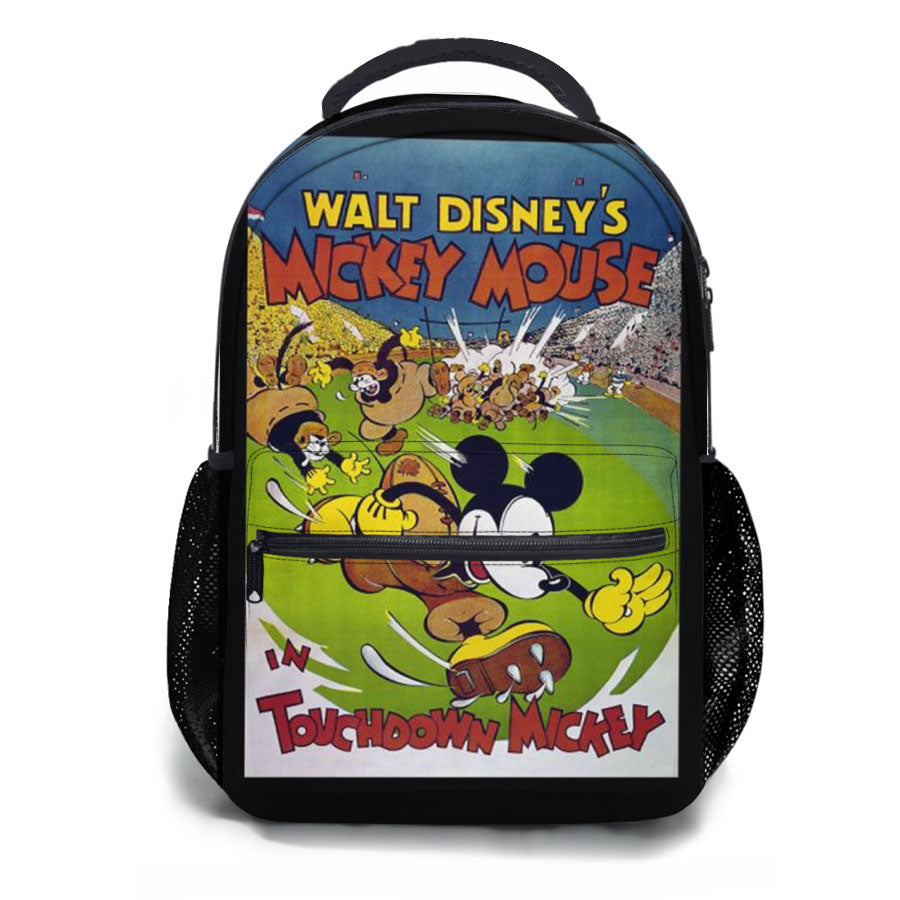 Touchdown Mickey Classic Poster School Backpacks