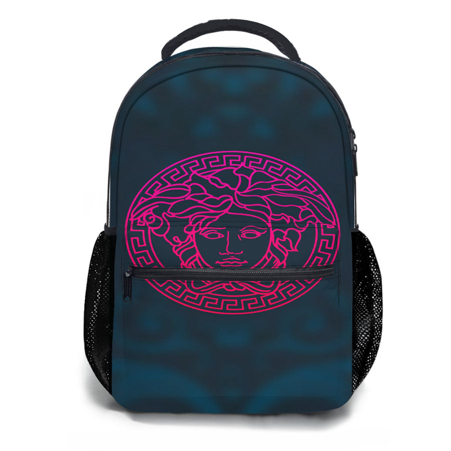 Versace Pink Pattern School Backpacks