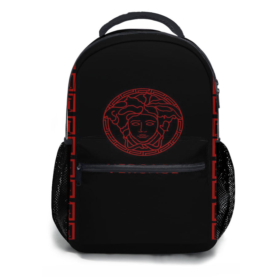 Versace Red Black School Backpacks