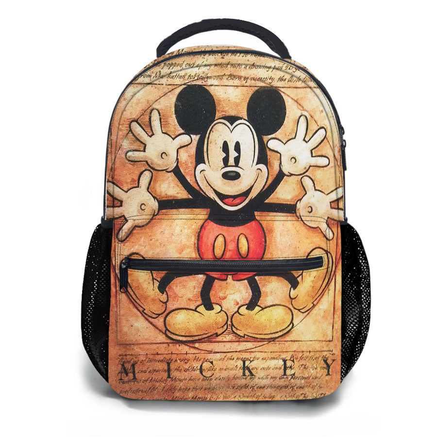 Vitruvian Mickey Mouse School Backpacks