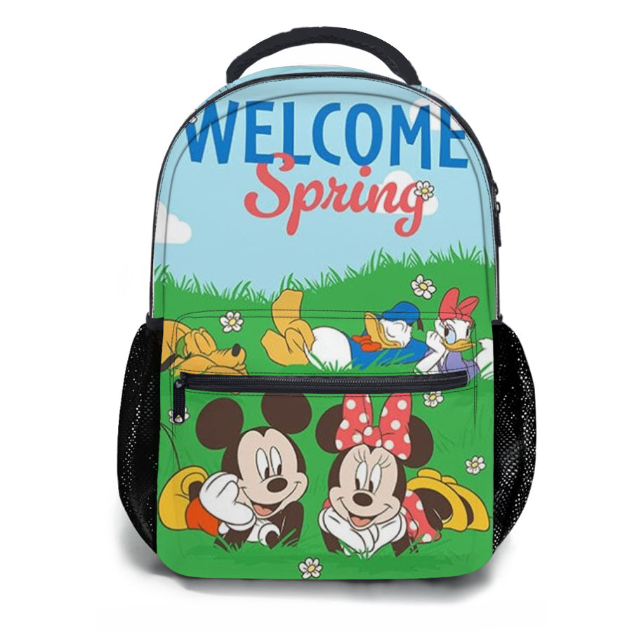 Welcome Spring Mickey And Gang School Backpacks