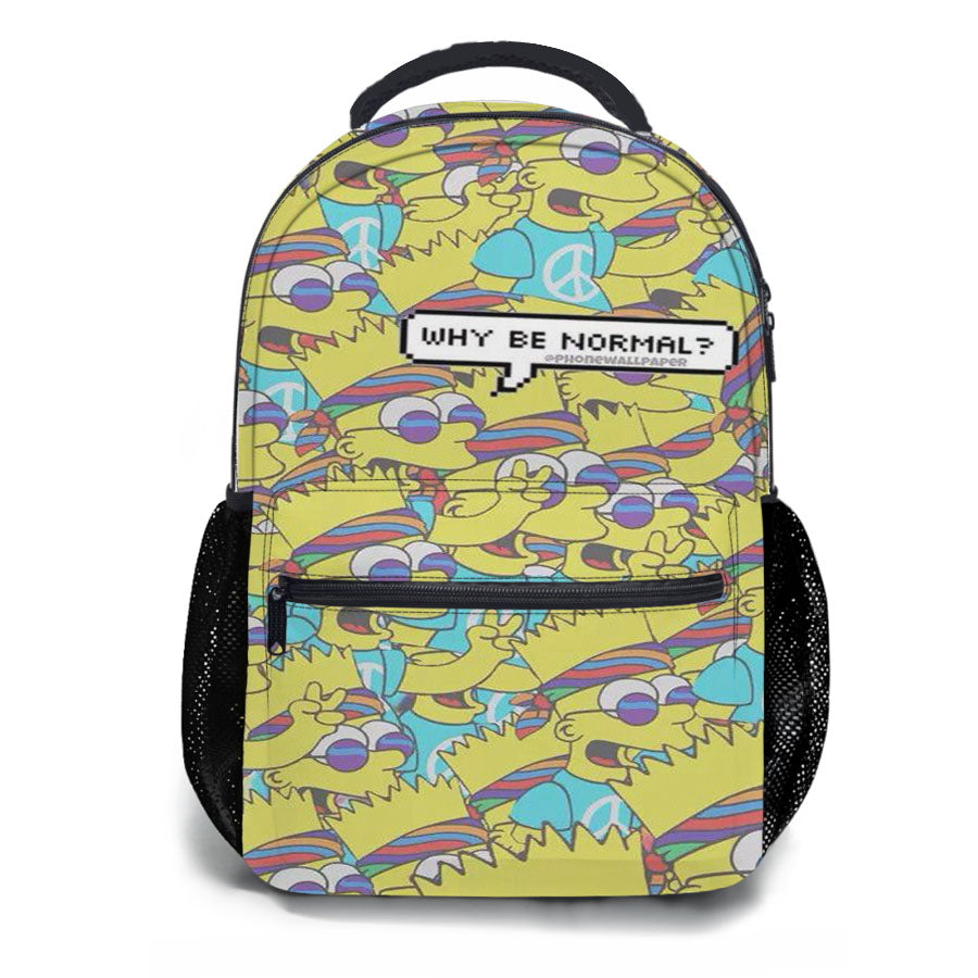 Why Be Normal - Simpson School Backpacks