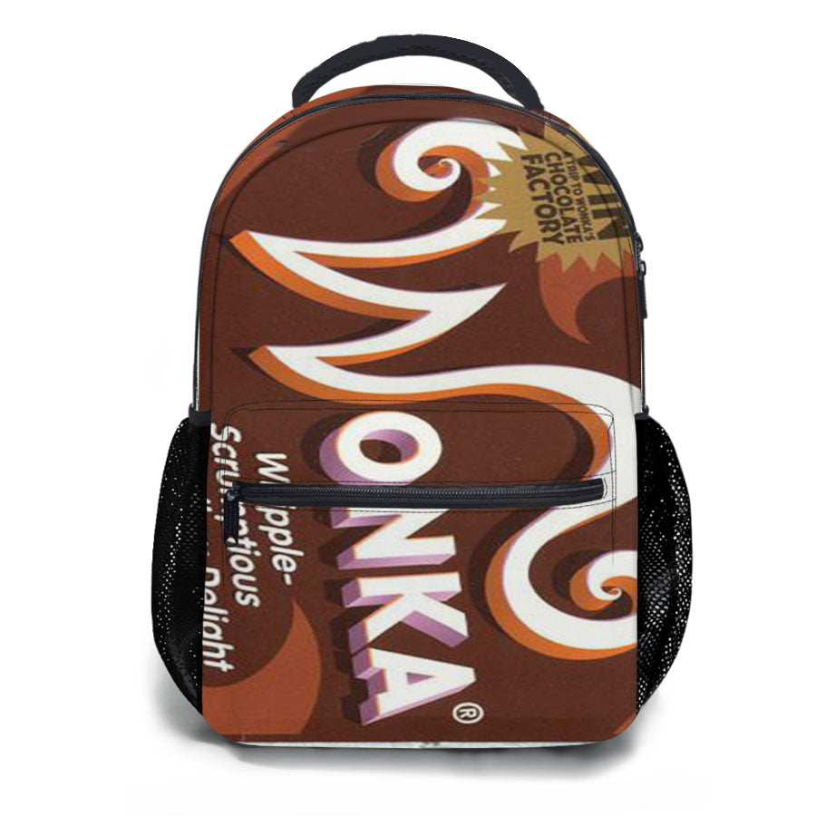 Wonka Chocolate Bar Quirky Sweet School Backpacks