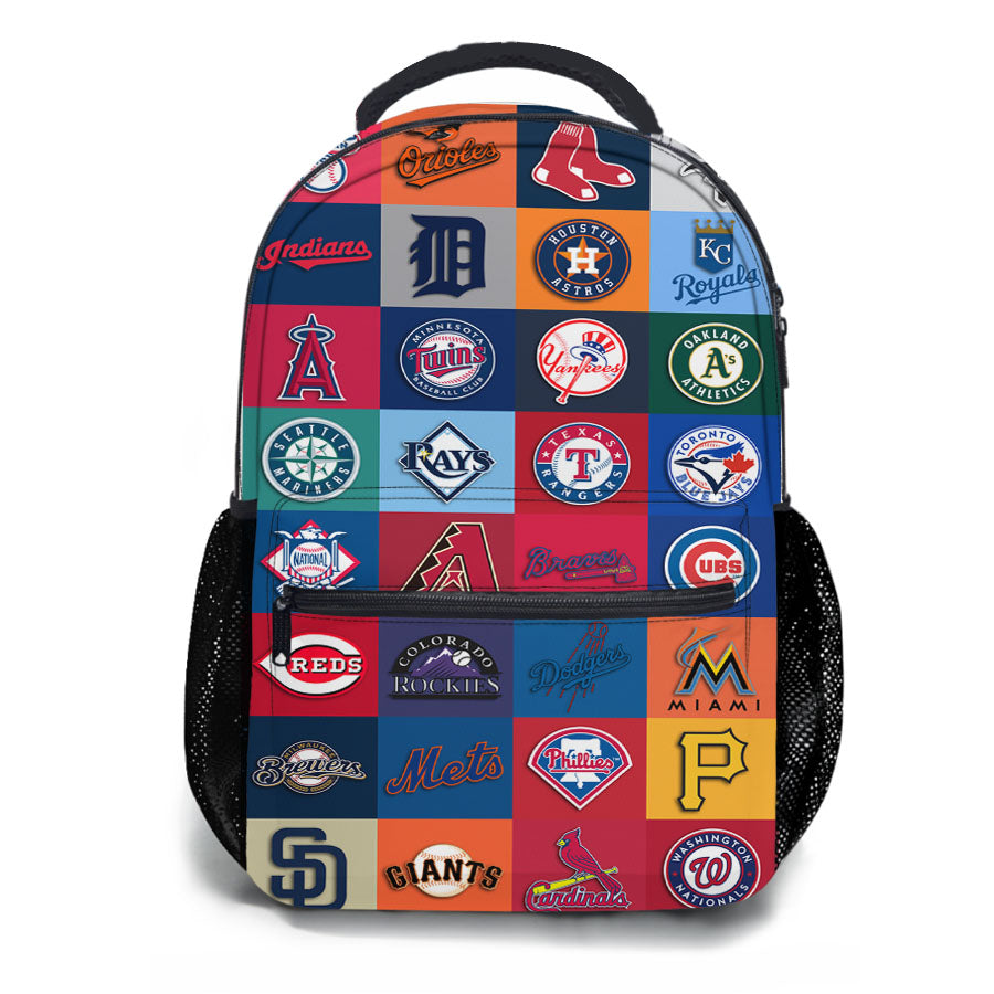 All Mlb Team Logos Collage School Backpacks