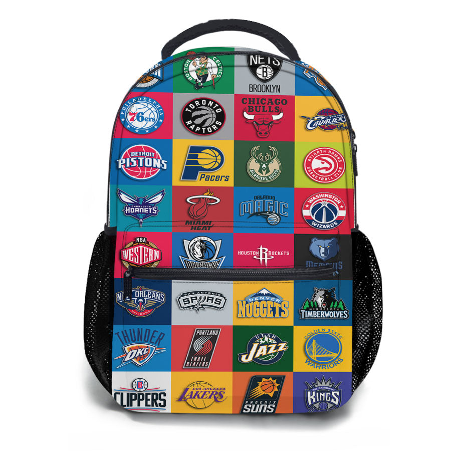 All Nba Team Logos Collage School Backpacks