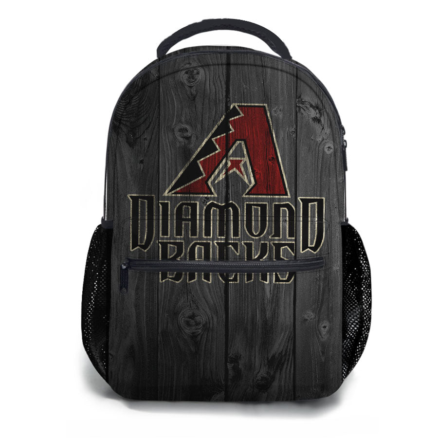 Arizona Diamondbacks Mlb Logo Dark Wood School Backpacks
