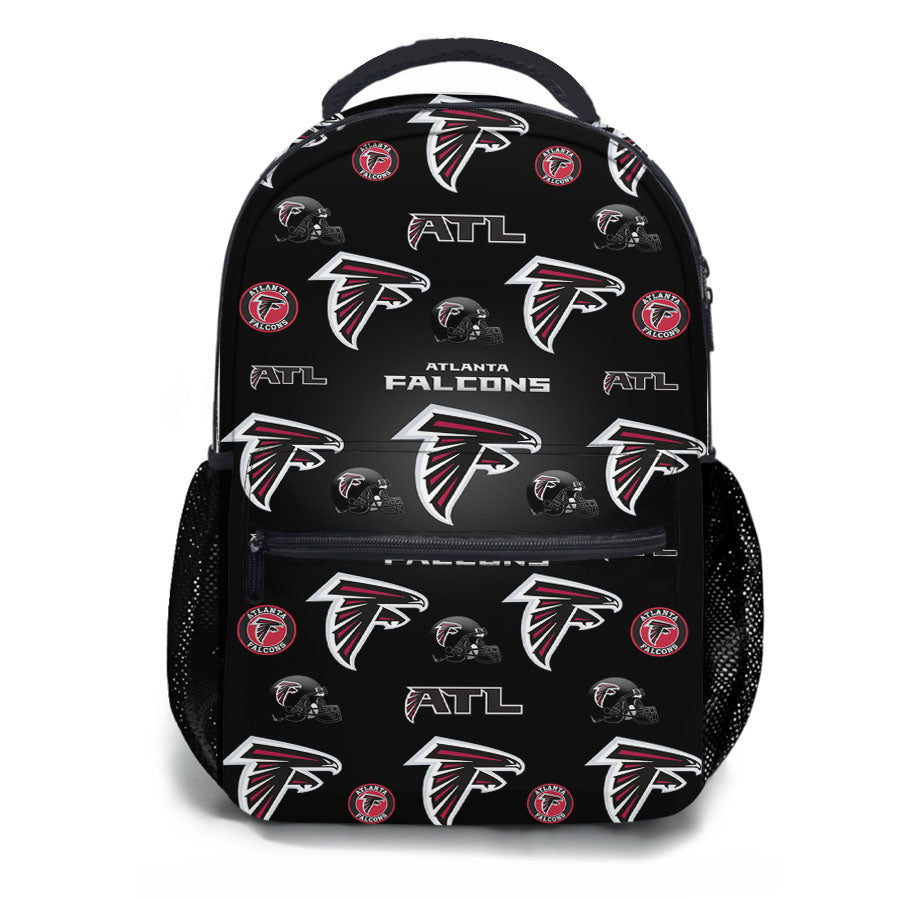 Atlanta Falcons Logo Pattern Black School Backpacks