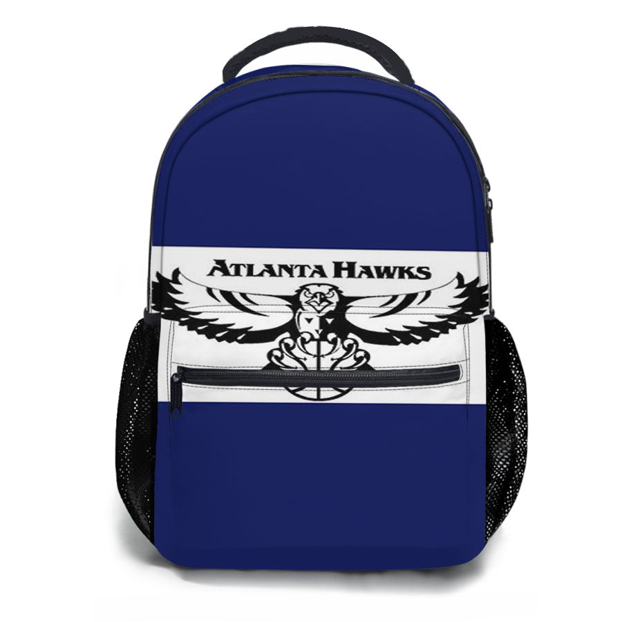 Atlanta Hawks Blue White School Backpacks