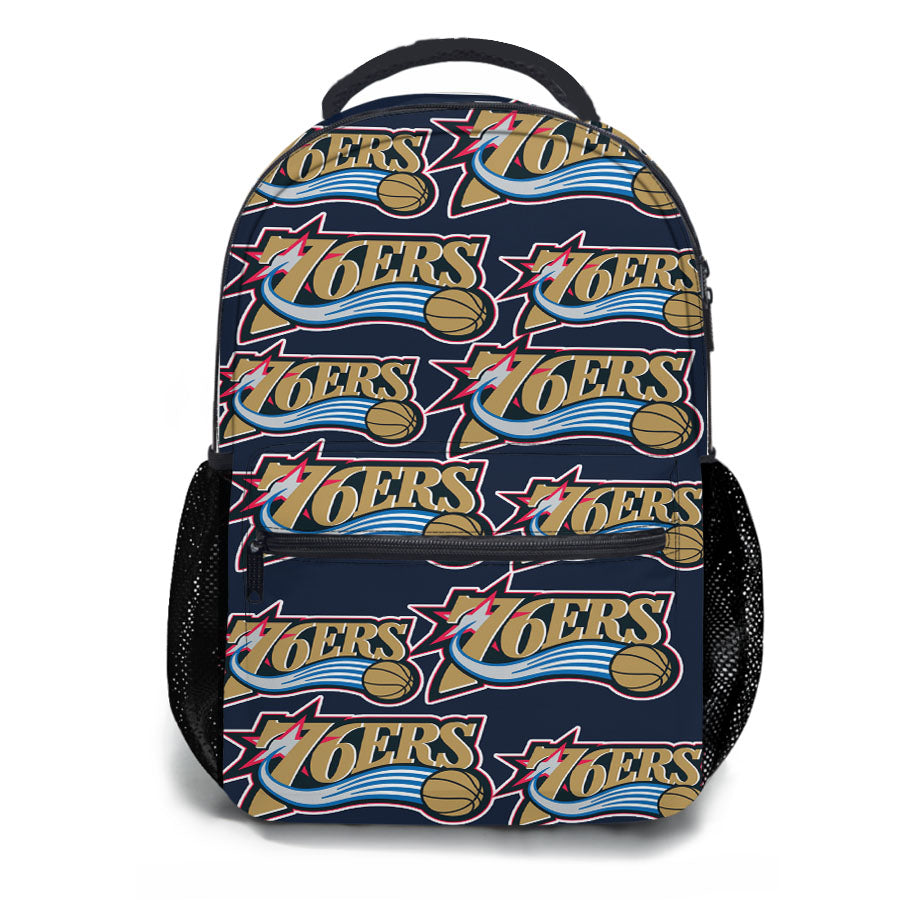 Basket Ball 76Ers Nba School Backpacks