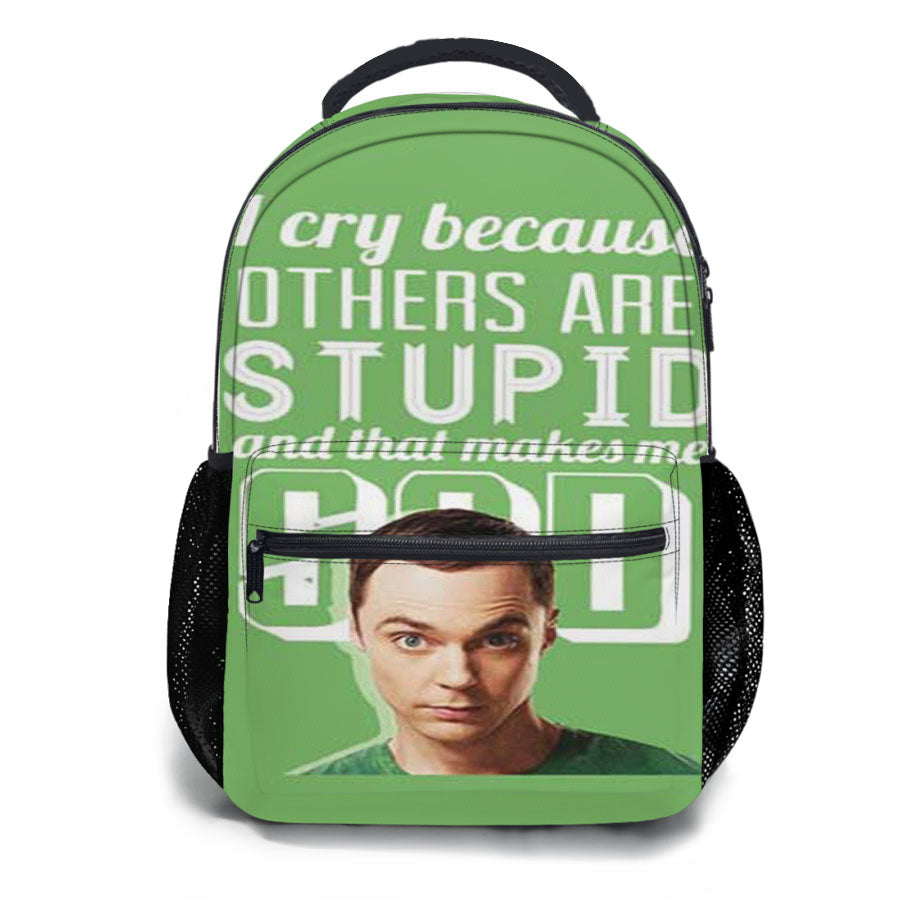 Big Bang Theory I Cry School Backpacks