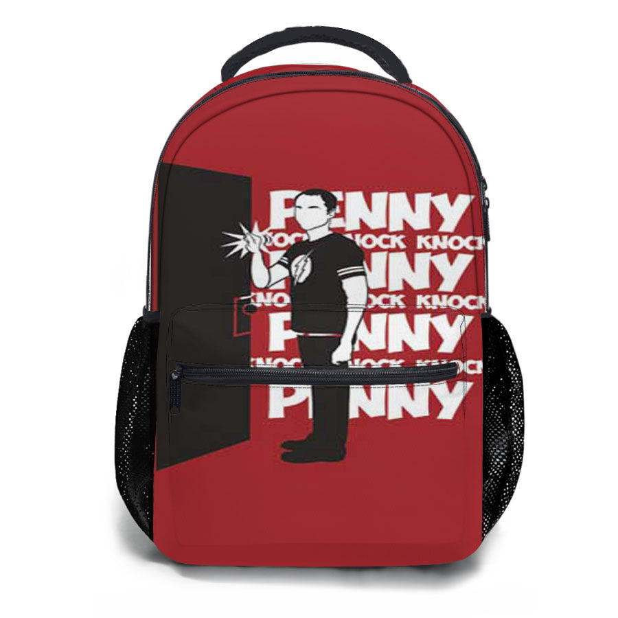 Big Bang Theory Knock Red School Backpacks