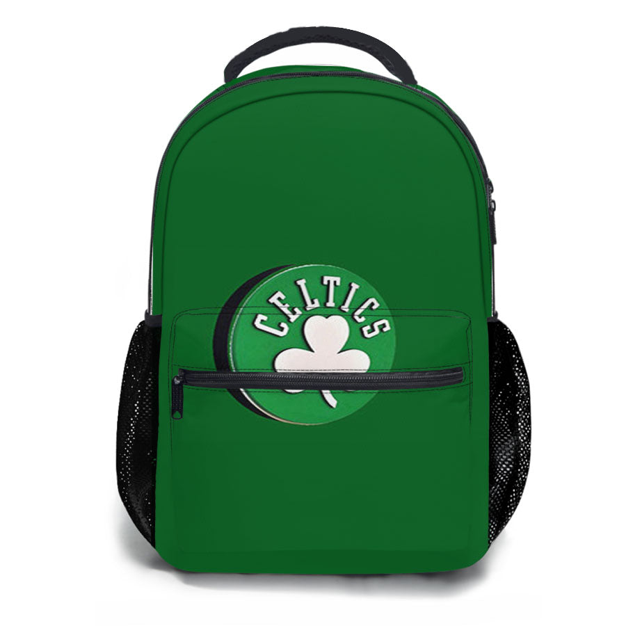 Black Boston Celtics School Backpacks