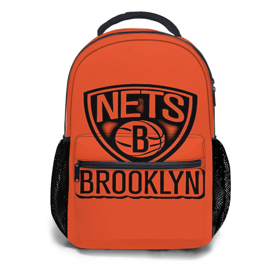 Black Brooklyn Orange School Backpacks