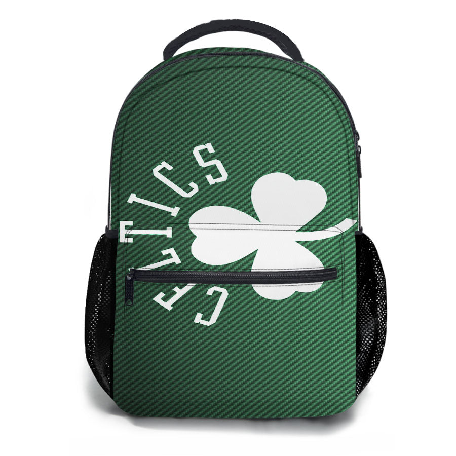 Boston Celtics Green Carbon School Backpacks