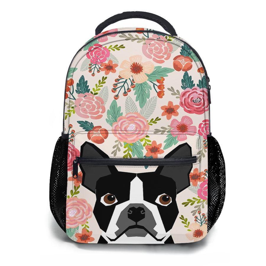 Boston Terrier Dog Breed School Backpacks