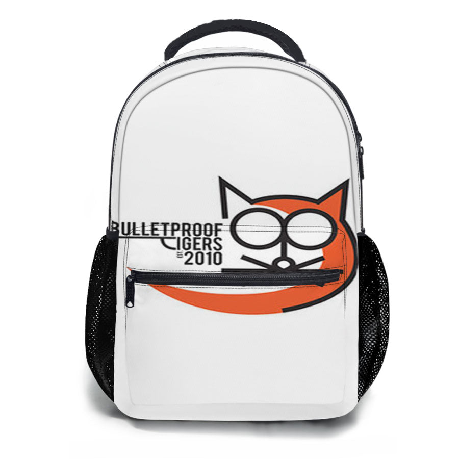 Bulletprof Tigers Baseball Logo White School Backpacks