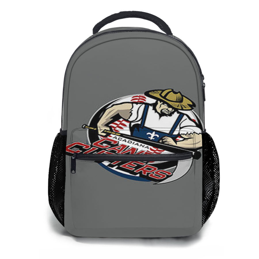 Cane Cutters Baseball Logo Gray School Backpacks