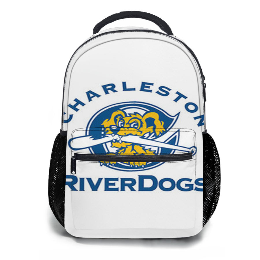Charleston River Dogs Baseball Logo White School Backpacks