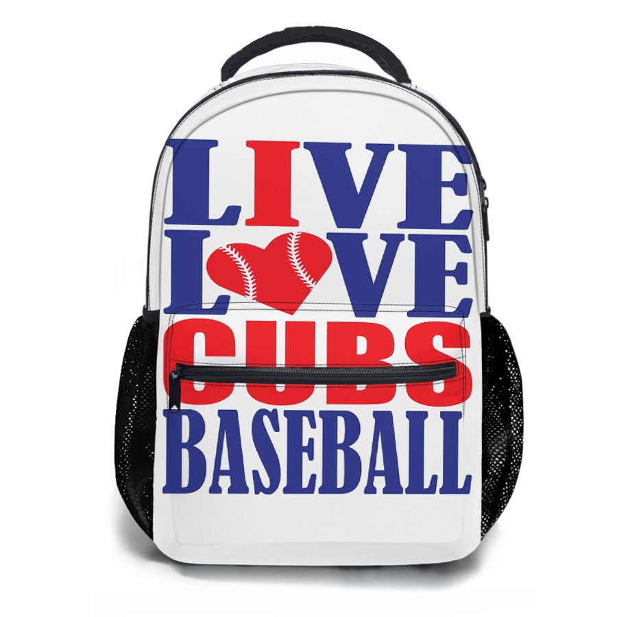 Chicago Cubs Baseball Quotes School Backpacks