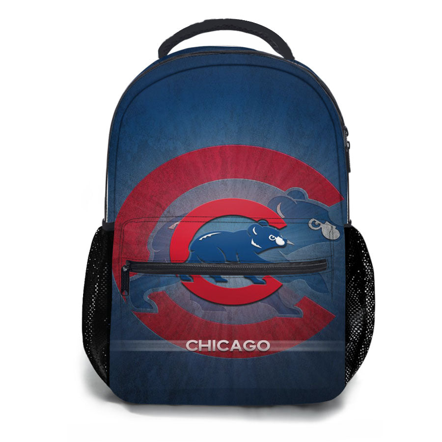 Chicago Cubs Crack Pattern School Backpacks