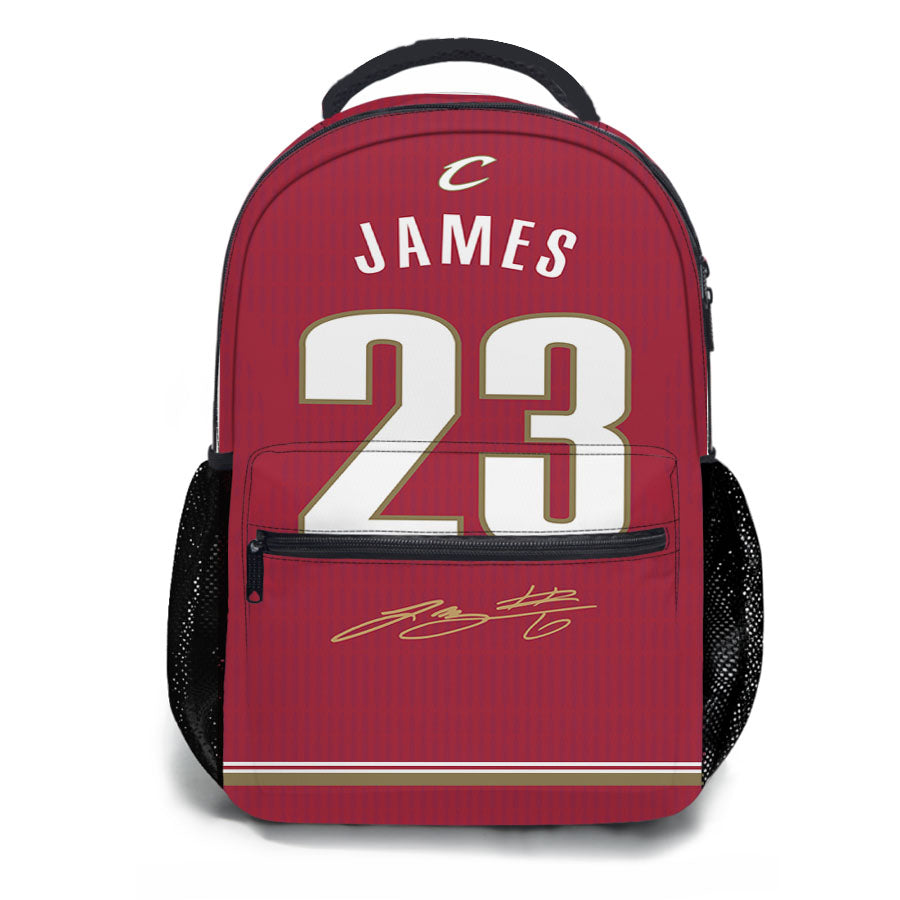 Cleveland Cavaliers James Red School Backpacks