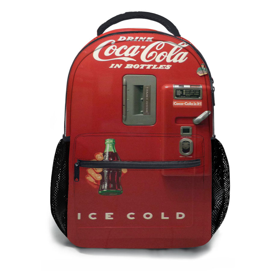 Coca Cola In Bottles Ice Cold Vending Machine School Backpacks