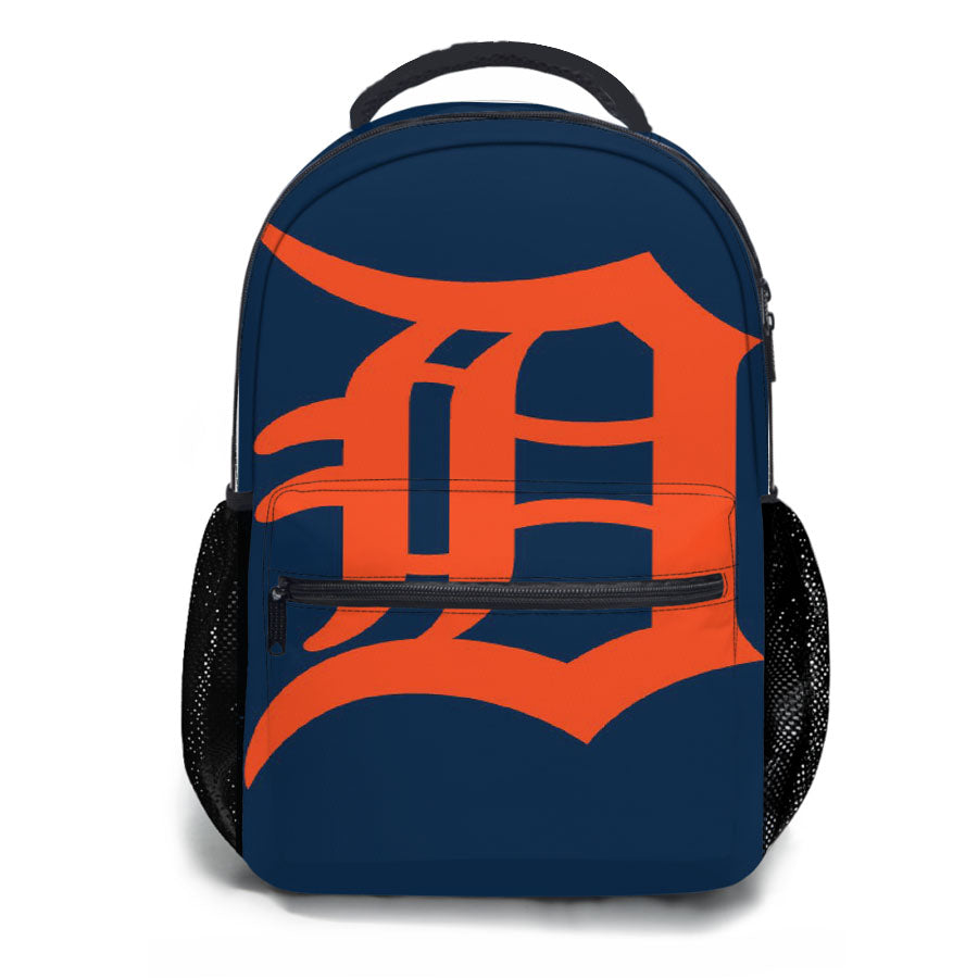 Detroid Tigers Orange Blue School Backpacks