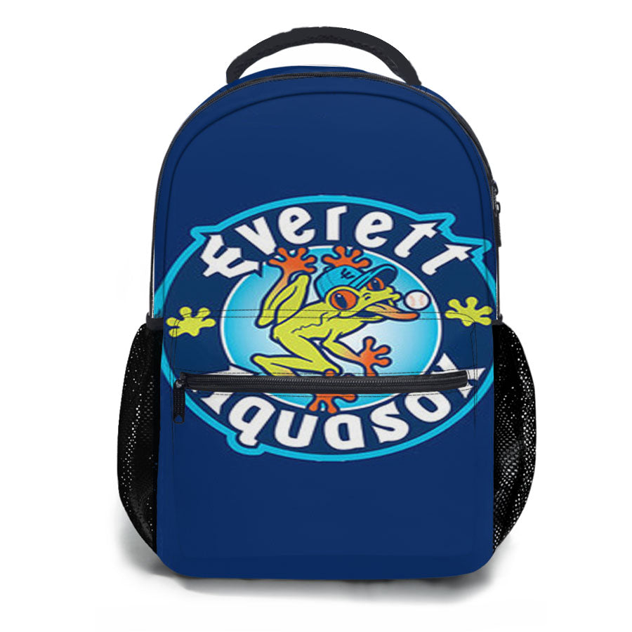 Everett Aquasox Baseball Logo Blue School Backpacks