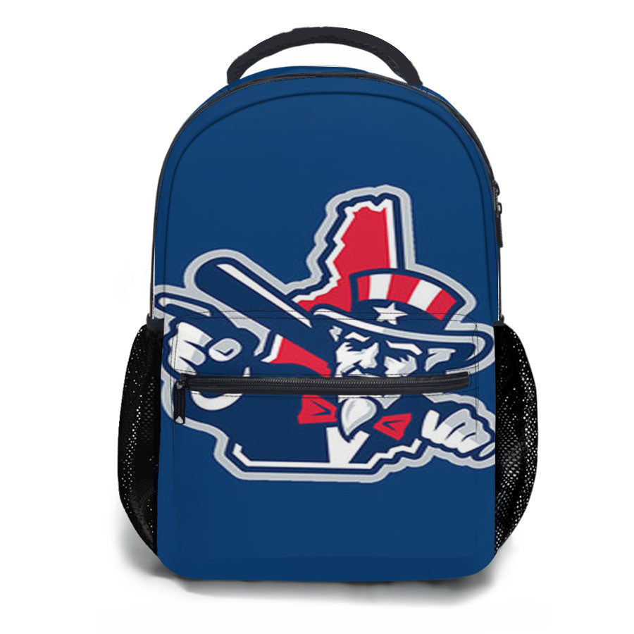 Fisher Cats Unclesam Baseball Logo Blue School Backpacks