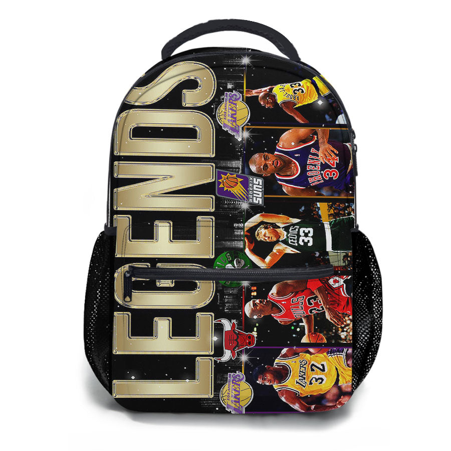 Five Nba Legends Basketball Wallpaper School Backpacks