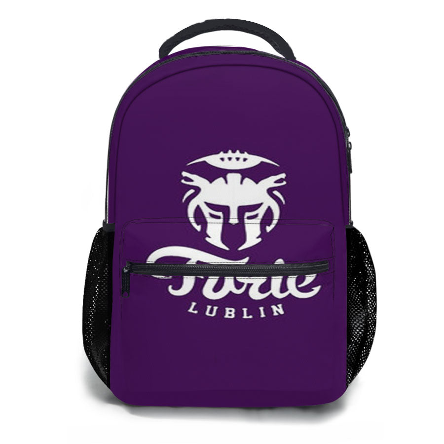 Furie Lublin Logo Purple School Backpacks
