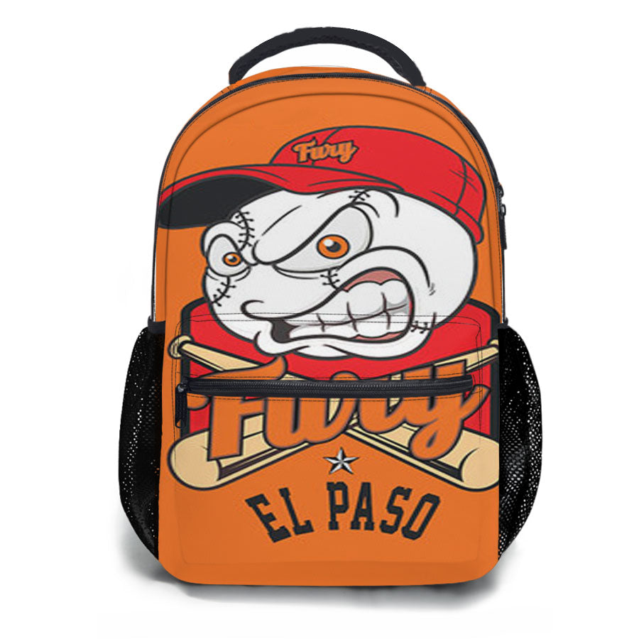 Fury El Paso Baseball Logo Gold School Backpacks