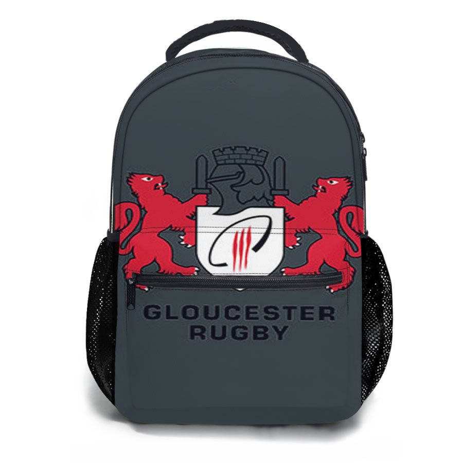 Gloucester Rugby Logo Grey School Backpacks