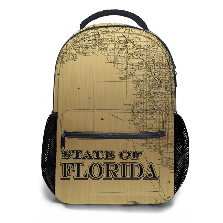 Gold State Of Florida School Backpacks
