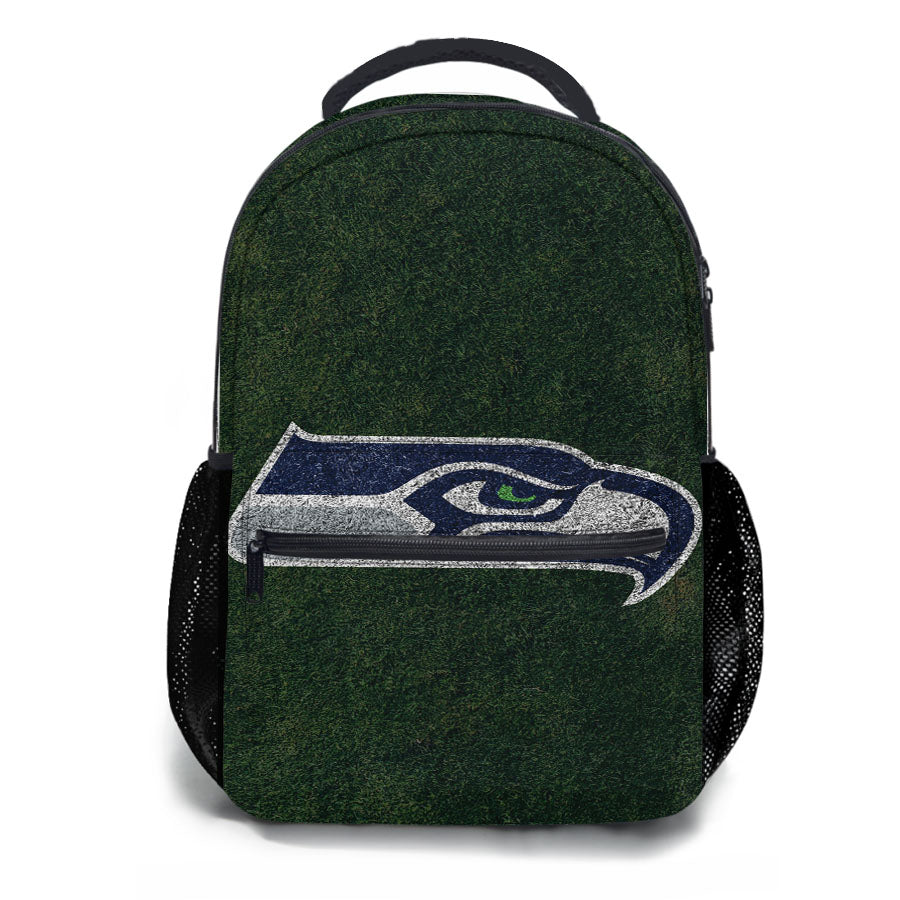 Green Seattle Seahawks Logo School Backpacks