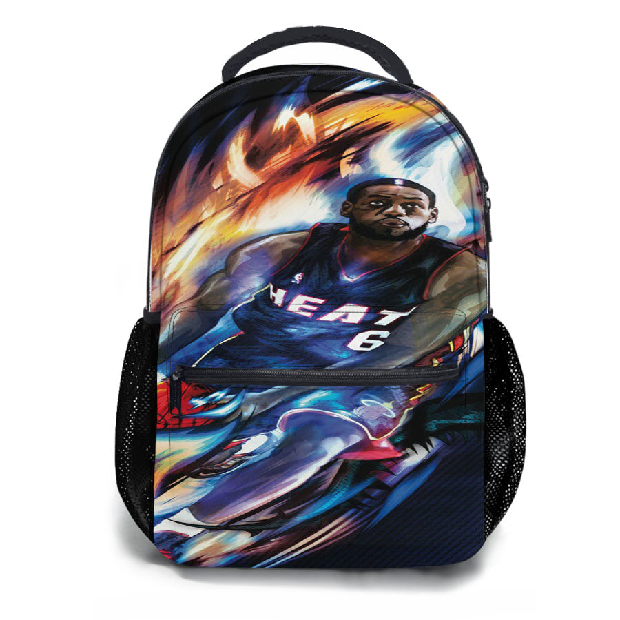 Heat 6 Basket Ball School Backpacks