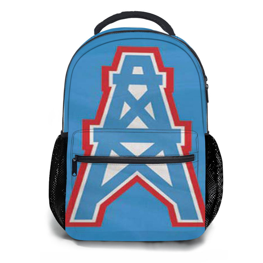 Houston Oilers Jersey Logo School Backpacks