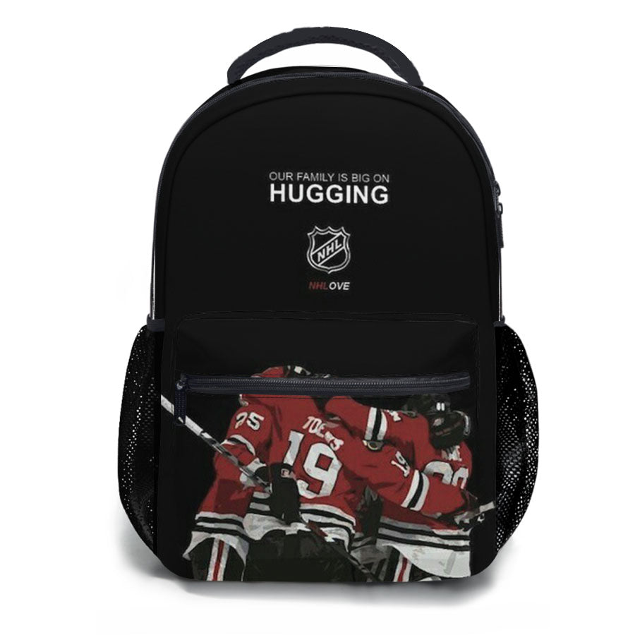 Hugging Nhl Hockey School Backpacks