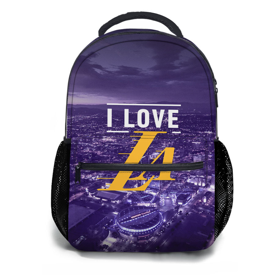 I Love La Lakers School Backpacks