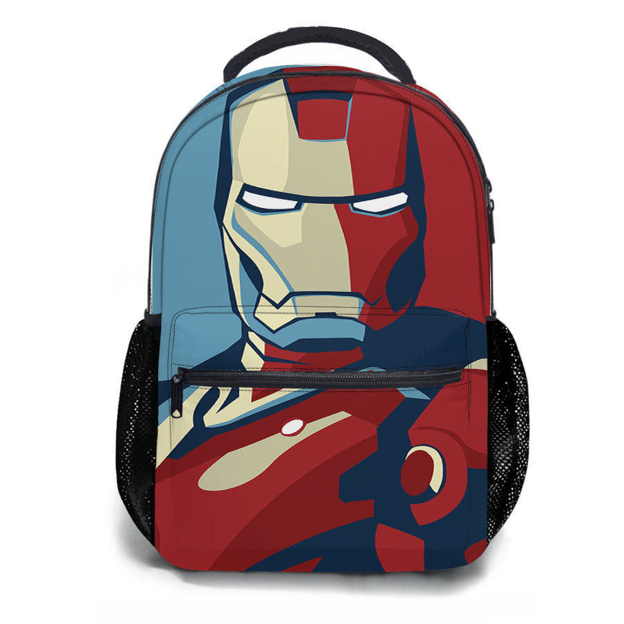Iron Man Flat Design School Backpacks