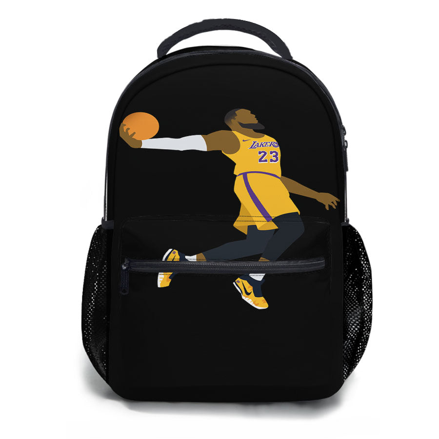 Jame Lebron Jump Slamdunk Nba Lakers School Backpacks