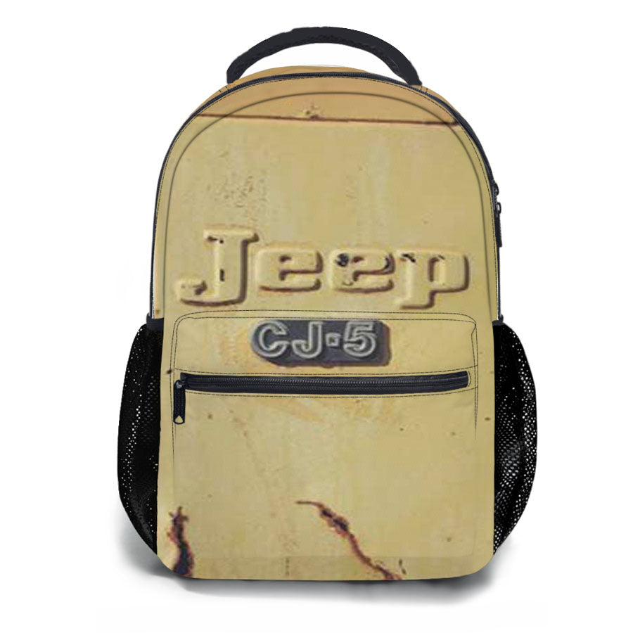 Jeep Cj5 Logo School Backpacks