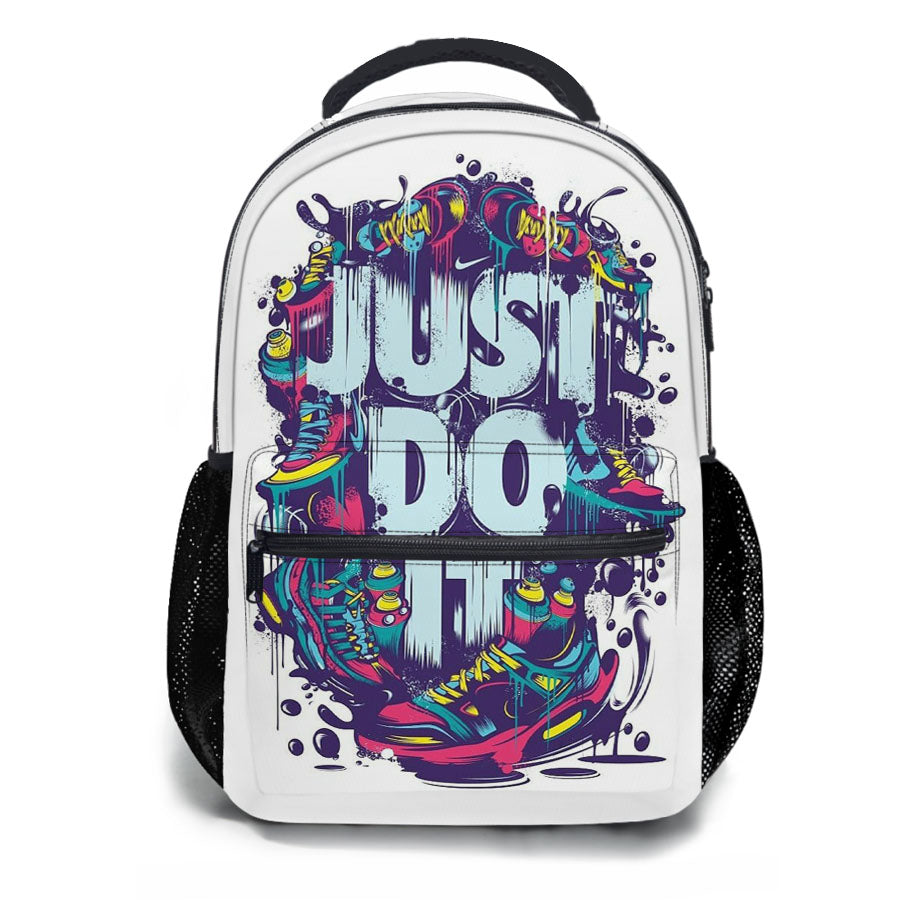 Just Do It Nike Art Shoes School Backpacks