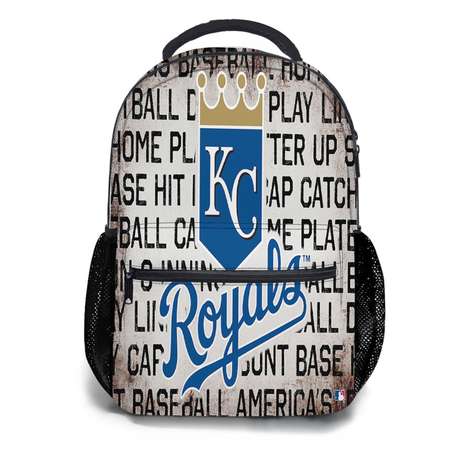 Kansas City Royals Logo On Typography School Backpacks
