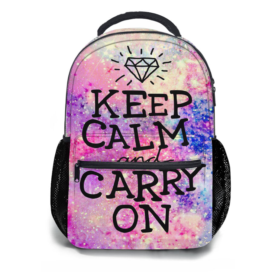 Keep Calm And Carry On August School Backpacks