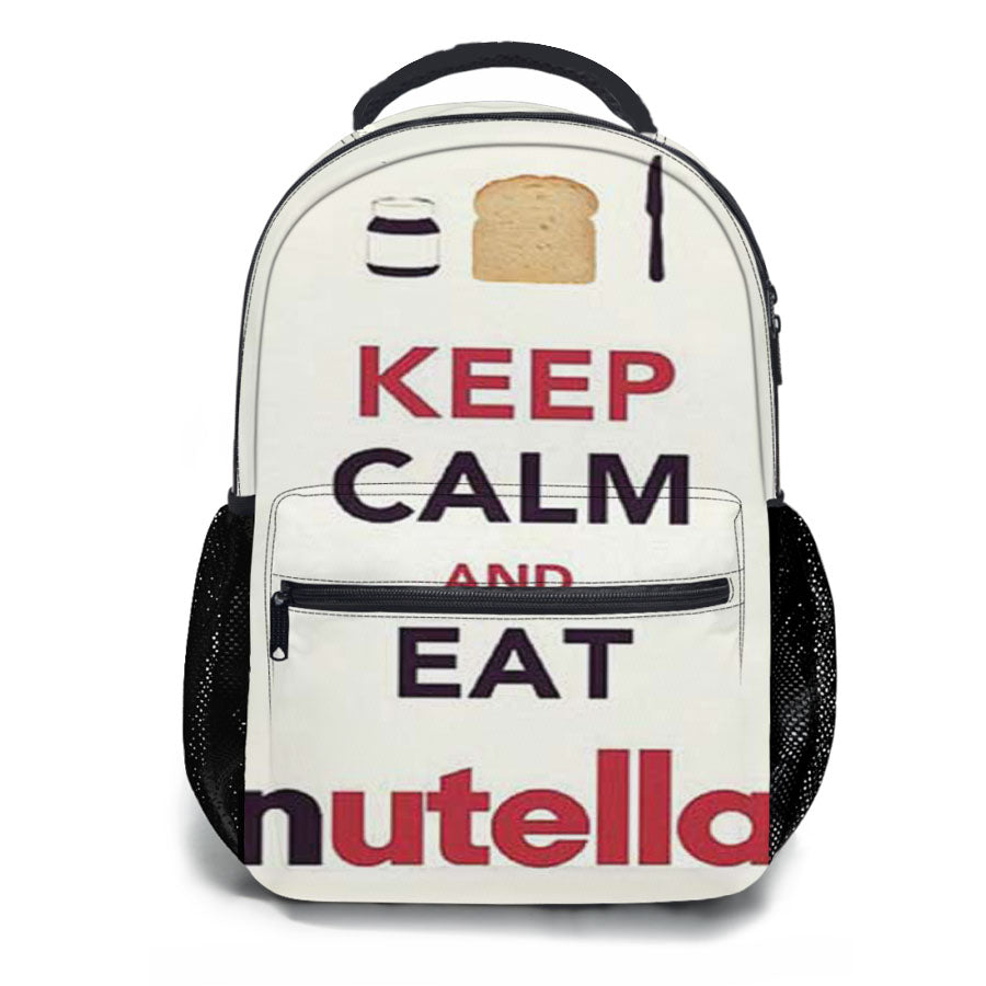 Keep Calm Eat Nutella School Backpacks