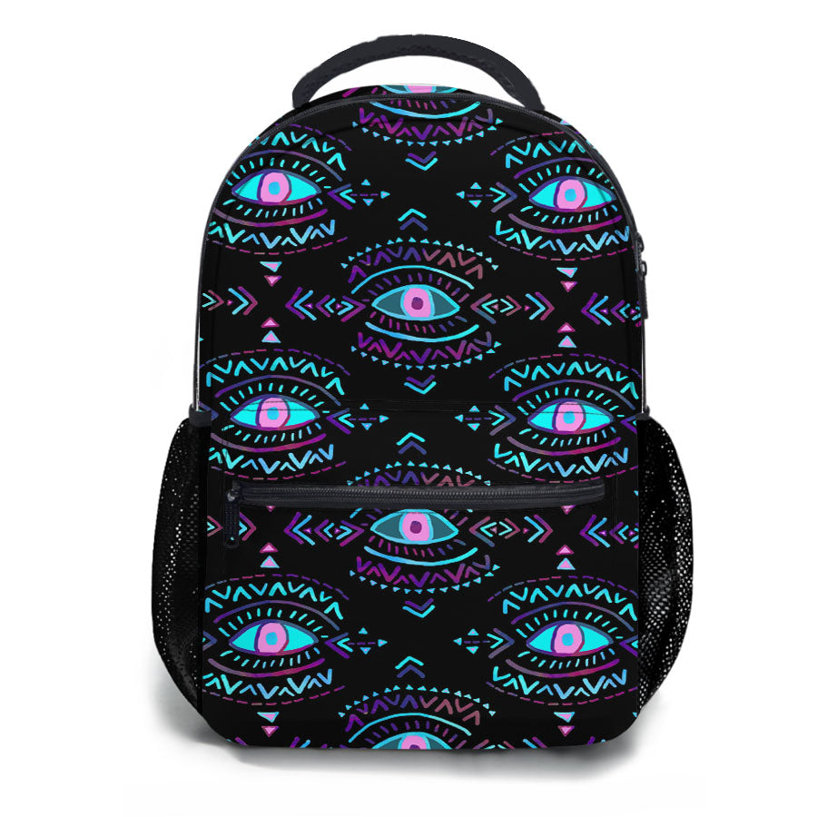 Kenzo Eye Pattern School Backpacks